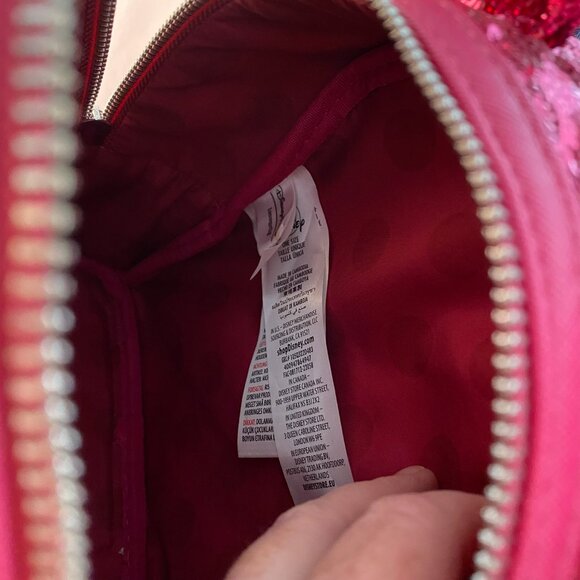 Loungefly Disney Parks Hot Pink Sequin Mini Backpack - Discontinued, Pre-Loved - Picture 11 of 14